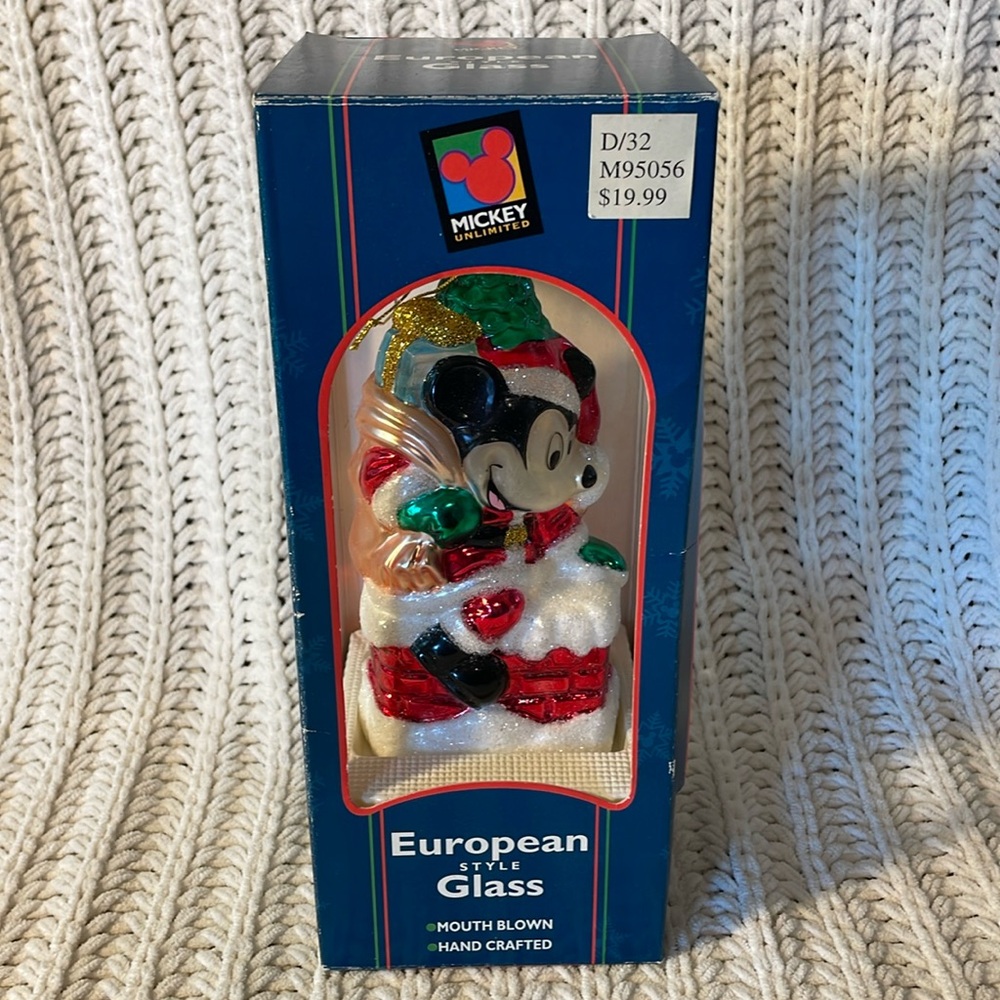 Mickey Unlimited - Vintage European Style Glass Handblown Mickey Mouse Ornament